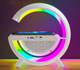 Настольная смарт лампа ночник G-smart BT-3401 RGB Rainbow Light-Wireless с Bluetooth колонкой беспроводная зарядка FM радио белый - изображение 5