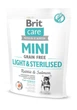 Сухий корм Brit Care GF Mini Light & Sterilised для дорослих собак дрібних порід із зайвою вагою або стерилізованих, з кролик та лосось, 400 г (1111148828) - изображение 1