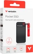 SSD диск Verbatim Pocket SSD 1ТВ USB 3.2 Gen 2 Type-C Black-Red (23942321927) - зображення 4