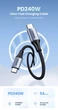Кабель UGREEN US535 USB-C to USB-C 3.1 PD 240W 5A 1m Space Gray (15311) - изображение 5