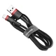 USB кабель Lightning Baseus Cafule 2,4A, 1m Black-Red (CALKLF-B19) - изображение 1
