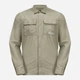 Рубашка летняя мужская Jack Wolfskin Barrier Ls Shirt M 1404101-4030 2XL Бежевая (4064886429962) - изображение 6