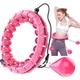 Массажный складной хула-хуп с утяжелителем для похудения, Smart обруч Hula Hoop для тренировок Розовый HBHL-34 - изображение 1