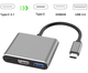 Кабель-переходник Thunderbolt 3 4K 1080P Тип C к HDMI-совместимому/Usb 3.0/Типу C 3 в 1 - изображение 1