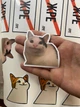 Наклейка без фону на авто, мото, Кіт мем дивиться memes cat. Стікер вологостійкий 7х7см - изображение 2