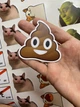Наклейка без фону на авто, мото, ноутбук Emoji какашка мем. Стікер вологостійкий 7х7см - изображение 2