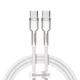Кабель Baseus Cafule Series Metal Data Cable Type-C to Type-C 100W 1 м White (CATJK-C02) - зображення 1