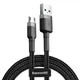 Кабель Baseus Cafule Cable USB for Micro 2.4A 0.5 м Grey/Black (CAMKLF-AG1) - зображення 1