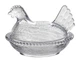 Икорница стеклянная с крышкой Lefard Курочка 15х11х11 см 240 мл 355-288 - изображение 1
