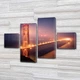 Модульная триптих картина Мост Нью Йорка, на ПВХ ткани, 50x80 см, (mk05SB_gd10539) - изображение 1