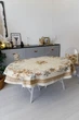 Новогодняя овальная скатерть ПРОВАНС Золотой праздник, 135х180см 037390 - изображение 1