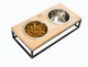 Миски на підставці Harley and Cho Lunch Bar Natural wood + Black M 42x21x10cm / Миски по 0,75л Натуральний + чорний (HC-003300003) - зображення 2