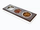 Три миски на подставке Harley and Cho Lunch Bar Brown wood + White S 54x18x7cm / Миски по 0,45л Коричневый + белый (HC-003300093) - изображение 1