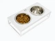 Миски на підставці Harley and Cho Lunch Bar White wood + White M 42x21x10cm / Миски по 0,75л Білий + білий (HC-003300077) - зображення 1