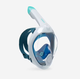 Повнолицьова Маска для Плавання Пірнання Снорклінгу Subea Easybreath+ Freetalk S/M Блакитний - зображення 1