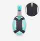 Полнолицевая Детская Маска Subea Easybreath Freetalk XS (от 4 до 10 лет) для Плавания, Ныряния, Снорклинга Бирюза без Чехла - изображение 5