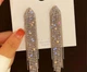 Сережки Довгі вечірні у стразах Fashion jewelry Срібні - зображення 8