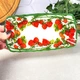 Стеклянное прямоугольное сервировочное блюдо 23 см с высокими бортиками Ягоды - изображение 3