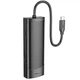 Адаптер переходник Hoco HB43 7в1 Type-C to HDMI, USB2.0, USB3.0, Type-C, SD, TF, PD, black - изображение 1