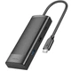 Адаптер переходник Hoco HB43 7в1 Type-C to HDMI, USB2.0, USB3.0, Type-C, SD, TF, PD, black - изображение 2