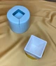 Силиконовая форма для свечей Кашпо стакан квадратный - изображение 2