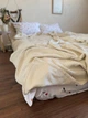 Покрывало ZEINTEX Косичка хлопковое светло-бежевое 180х220 см - изображение 2