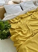 Покрывало ZEINTEX Косичка хлопковое горчичное 180х220 см - изображение 3