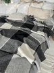 Плед Vladi Wool Cube шерстяной в клетку 200х220 см серый - изображение 4