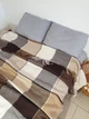 Плед Vladi Wool Cube шерстяний в клітинку 200х220 см коричневий - зображення 2
