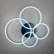 Сучасний LED світильник на 4 кільця у чорному корпусі | Line F | Арт. A 55021/4 BK - зображення 2