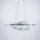Белая LED люстра на 3 кольца с хромированной полоской | Line F | Арт. A55060/3P WT+CH - изображение 1