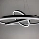LED люстра на три кільця у чорному каркасі | Line F | Арт. G 68 BK - зображення 2