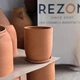 Великий горщик для квітів керамічний Гончарний 12 л Rezon червоний теракотовий мат - изображение 4