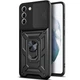 Протиударний чохол Armor Ring + захиcт камери для Samsung Galaxy S21 FE case Simon S21FE чорний - зображення 1