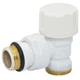 Термостатический клапан угловой CARLO POLETTI First Thermo 1/2" x 24-19 со штуцером белый (V141111EF) - изображение 4