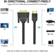 Кабель DVI на HDMI converter Vention Bi-directional Cable (3м, 24+1,4k 60Hz). Black - зображення 2
