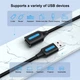 USB кабель-подовжувач USB на USB Vention Extension Cable (1.5м, 480 Мбіт/с, OTG, USB 2.0, 2A). Black - зображення 4