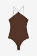 Боді H&M M темно коричневий 3031072374 - зображення 1