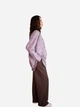 Рубашка хлопковая оверсайз женская EQUILIBRI W422 023 001-261 L Pink в клетку (2299965852443) - изображение 3