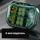 Влагозащитная пластиковая таблетница для лекарств на 6 отделений Pill Case органайзер - контейнер для витаминов и таблеток, 9.2х6.2х2.5 см, зеленая (100711780) - изображение 3