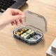 Влагозащитная пластиковая таблетница для лекарств на 6 отделений Pill Case органайзер - контейнер для витаминов и таблеток, 9.2х6.2х2.5 см, серая (100711015) - изображение 5