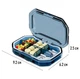 Влагозащитная пластиковая таблетница для лекарств на 6 отделений Pill Case органайзер - контейнер для витаминов и таблеток, 9.2х6.2х2.5 см, синяя (100712039) - изображение 8