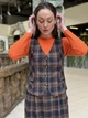 Короткий жилет в клетку Cat Orange 3361 Сине-коричневый 50 - изображение 4
