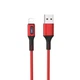Кабель Hoco U79 з індикатором USB to Lightning, 2.4А, 1.2m, red - зображення 1