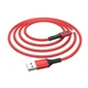 Кабель Hoco U79 з індикатором USB to Lightning, 2.4А, 1.2m, red - зображення 3