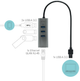 Hub USB i-Tec Metal HUB USB 3.0 3 Port + Gigabit Ethernet Adapter Grey (U3METALG3HUB) - obraz 3