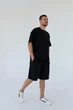 Мужской костюм шорты и футболка Kraya хлопок L-XL Черный - изображение 5
