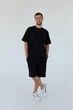 Мужской костюм шорты и футболка Kraya хлопок L-XL Черный - изображение 6