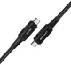 Кабель Acefast C4-03 Type-C to Type-C 5A, 100W, 2m, nylon, zinc connectors, Black (AFC4-03B) - изображение 2