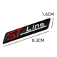 Емблема ST line Ford (метал, чорний, матовий) 8,3*1,6 см - зображення 2